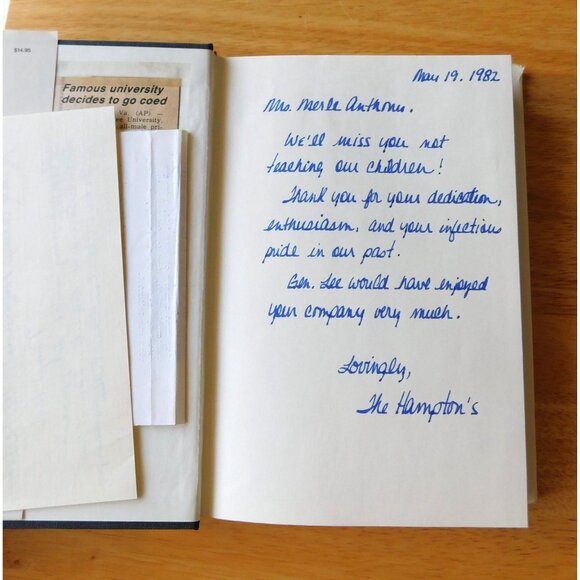 Lee The Last Years By Charles Bracelen Flood 1981 HBDJ with Letters and Clipping - Picture 6 of 11